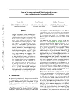 Sparse Representation of Multivariate Extremes with Applications to
  Anomaly Ranking