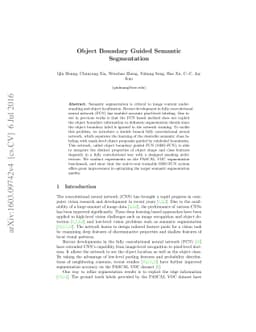 Object Boundary Guided Semantic Segmentation