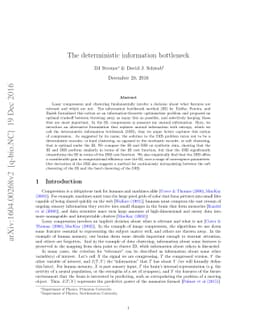 The deterministic information bottleneck