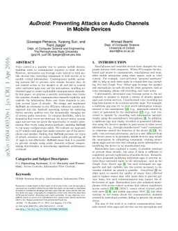 AuDroid: Preventing Attacks on Audio Channels in Mobile Devices