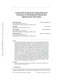 Using Well-Understood Single-Objective Functions in Multiobjective
  Black-Box Optimization Test Suites