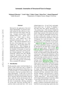 Automatic Annotation of Structured Facts in Images