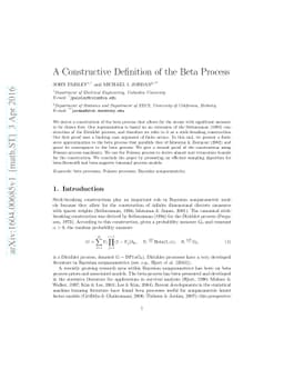 A constructive definition of the beta process