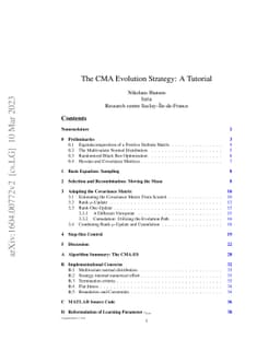 The CMA Evolution Strategy: A Tutorial