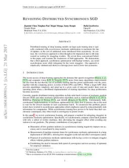 Revisiting Distributed Synchronous SGD
