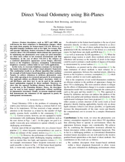 Direct Visual Odometry using Bit-Planes