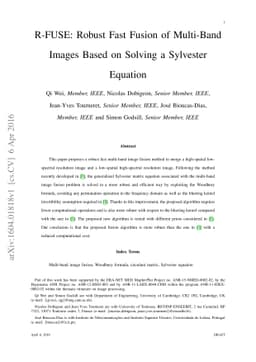 R-FUSE: Robust Fast Fusion of Multi-Band Images Based on Solving a
  Sylvester Equation