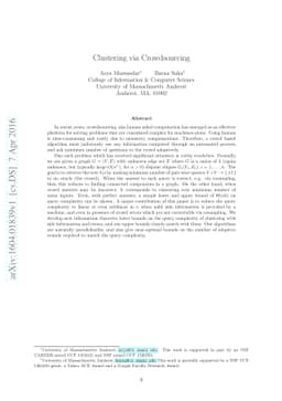 Clustering Via Crowdsourcing