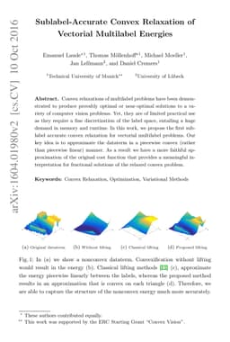 Sublabel-Accurate Convex Relaxation of Vectorial Multilabel Energies