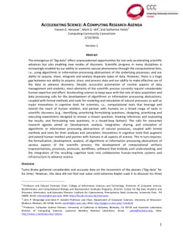 Accelerating Science: A Computing Research Agenda