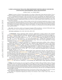 A Semi-Lagrangian two-level preconditioned Newton-Krylov solver for
  constrained diffeomorphic image registration