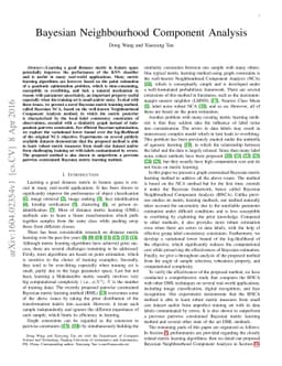 Bayesian Neighbourhood Component Analysis