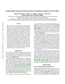Fusing Audio, Textual and Visual Features for Sentiment Analysis of News
  Videos