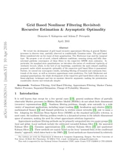 Grid Based Nonlinear Filtering Revisited: Recursive Estimation &
  Asymptotic Optimality