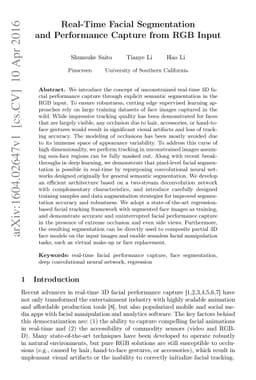 Real-Time Facial Segmentation and Performance Capture from RGB Input