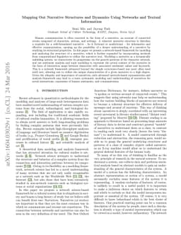 Mapping Out Narrative Structures and Dynamics Using Networks and Textual
  Information
