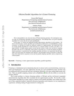 Efficient Parallel Algorithms for k-Center Clustering