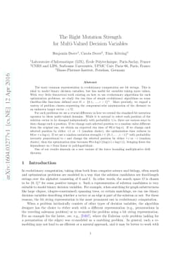 The Right Mutation Strength for Multi-Valued Decision Variables