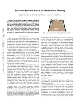 Backward-Forward Search for Manipulation Planning