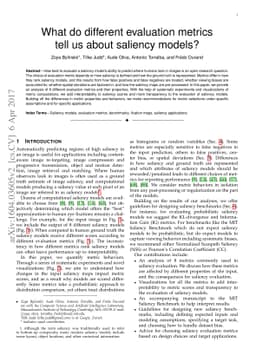 What do different evaluation metrics tell us about saliency models?