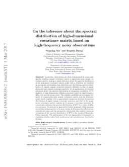 On the inference about the spectral distribution of high-dimensional
  covariance matrix based on high-frequency noisy observations