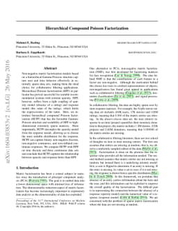 Hierarchical Compound Poisson Factorization