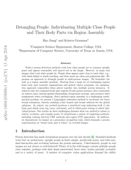 Detangling People: Individuating Multiple Close People and Their Body
  Parts via Region Assembly