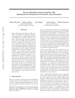 Inverse Reinforcement Learning with Simultaneous Estimation of Rewards
  and Dynamics
