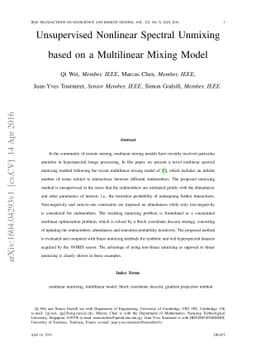 Unsupervised Nonlinear Spectral Unmixing based on a Multilinear Mixing
  Model