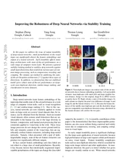 Improving the Robustness of Deep Neural Networks via Stability Training
