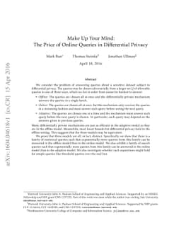 Make Up Your Mind: The Price of Online Queries in Differential Privacy