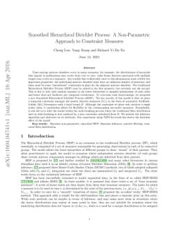 Smoothed Hierarchical Dirichlet Process: A Non-Parametric Approach to
  Constraint Measures