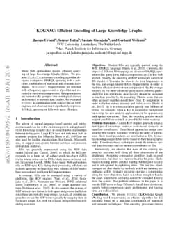 KOGNAC: Efficient Encoding of Large Knowledge Graphs