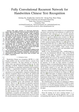 Fully Convolutional Recurrent Network for Handwritten Chinese Text
  Recognition