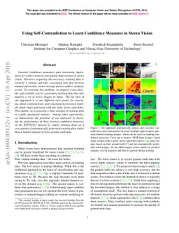 Using Self-Contradiction to Learn Confidence Measures in Stereo Vision