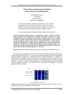 Churn analysis using deep convolutional neural networks and autoencoders