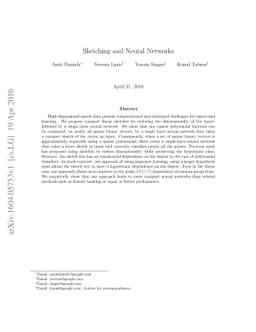 Sketching and Neural Networks