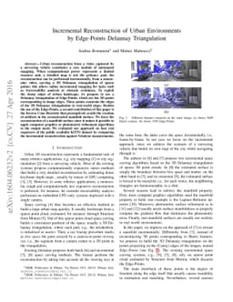 Incremental Reconstruction of Urban Environments by Edge-Points Delaunay
  Triangulation