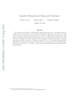 Agnostic Estimation of Mean and Covariance