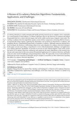 A Review of Co-saliency Detection Technique: Fundamentals, Applications,
  and Challenges
