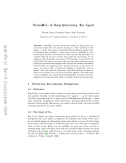 Neurohex: A Deep Q-learning Hex Agent