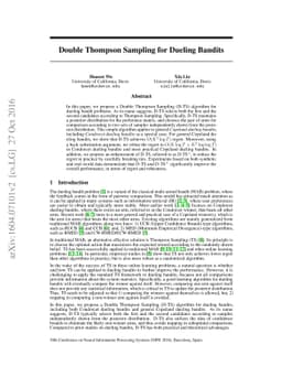 Double Thompson Sampling for Dueling Bandits