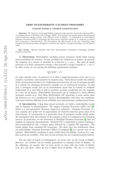 Deep Multi-fidelity Gaussian Processes