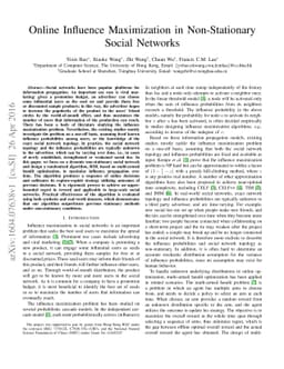 Online Influence Maximization in Non-Stationary Social Networks