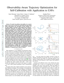 Observability-Aware Trajectory Optimization for Self-Calibration with
  Application to UAVs