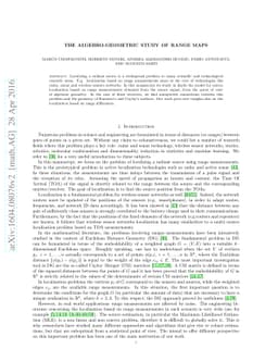The algebro-geometric study of range maps
