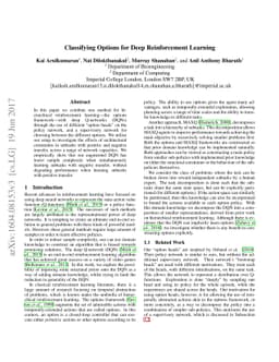 Classifying Options for Deep Reinforcement Learning