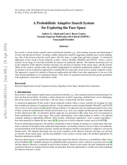 A Probabilistic Adaptive Search System for Exploring the Face Space