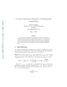 A vector-contraction inequality for Rademacher complexities