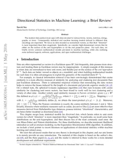 Directional Statistics in Machine Learning: a Brief Review